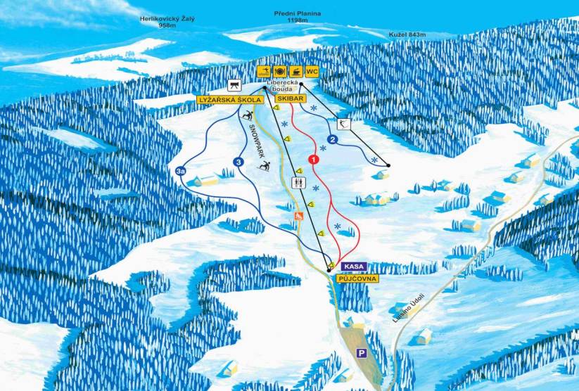 Ski areál Luisino údolí - Dolní Dvůr v Krkonoších