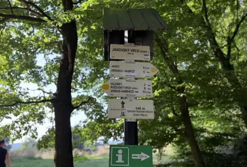 Rozhledna v Janově u Hřenska - rozcestník