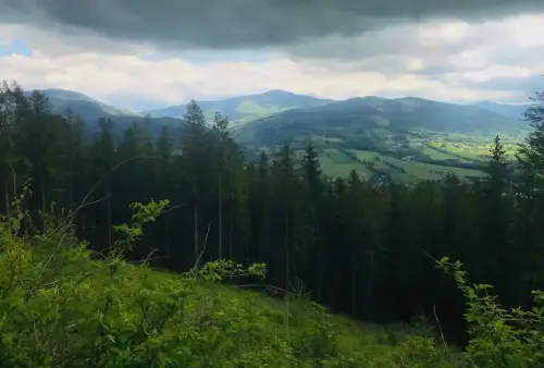 Pohled na Beskydy