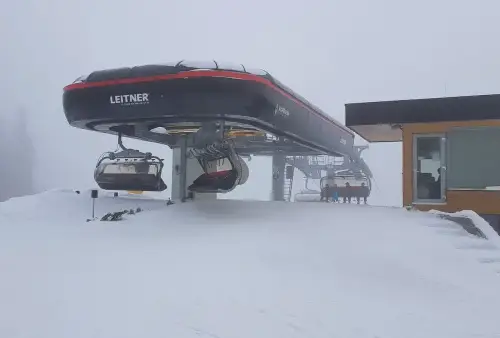 Skiareál Kopřivná - horní stanice lanovky