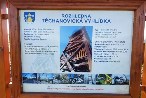 Rozhledna Těchanovická vyhlídka - informační tabule