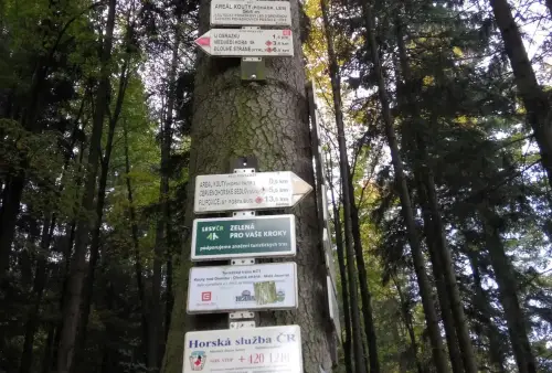 Dlouhé stráně a okolí - rozcestník